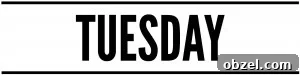 Tuesday black and white label