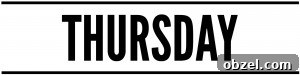Thursday black and white label