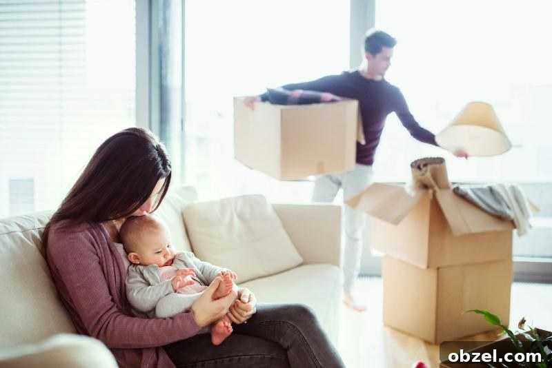 How to Balance Work and Family After Moving to a New City 2 family preparing to move for a new job opportunity