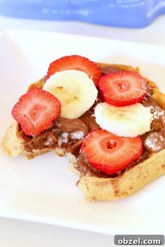 Nutella Waffles with Fresh Fruit 2 Waffles with Nutella and Fruit is the perfect easy Nutella recipe when you want something sweet and delicious. It's a winner every time!