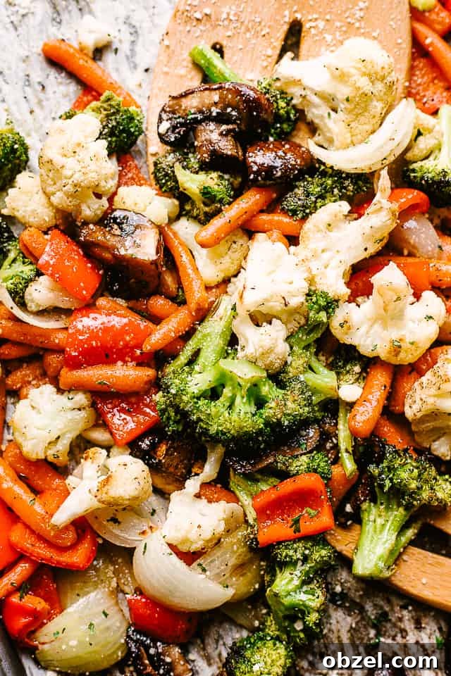 Oven roasted vegetables.