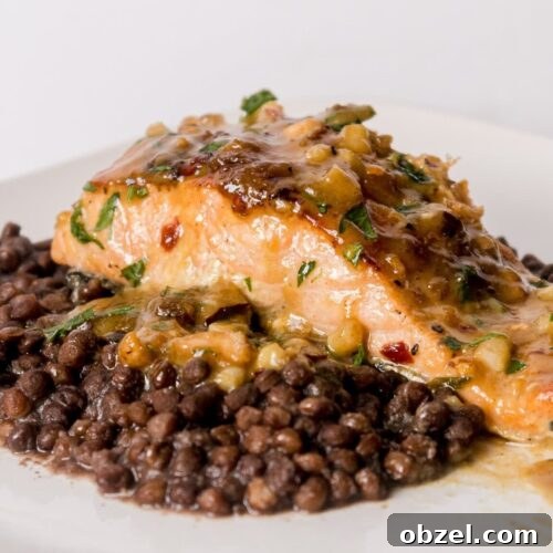 Maple Dijon salmon pan seared in cast iron.
