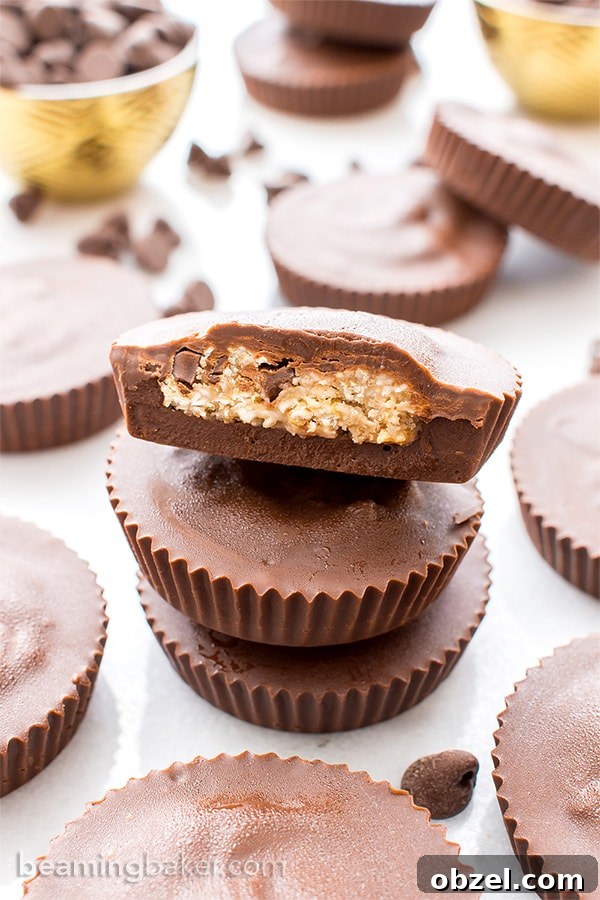 Vegan Gluten Free Chocolate Chip Cookie Dough Cups 2 Chocolate Chip Cookie Dough Cups (Vegan and Gluten Free): thick homemade chocolate cups stuffed with chocolate chip cookie dough.
