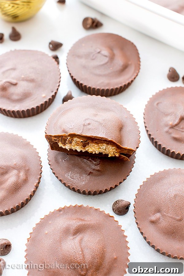 Vegan Gluten Free Chocolate Chip Cookie Dough Cups 5 Chocolate Chip Cookie Dough Cups (Vegan and Gluten Free): thick homemade chocolate cups stuffed with chocolate chip cookie dough.
