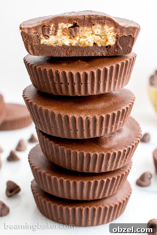 Vegan Gluten Free Chocolate Chip Cookie Dough Cups 6 Chocolate Chip Cookie Dough Cups (Vegan and Gluten Free): thick homemade chocolate cups stuffed with chocolate chip cookie dough.