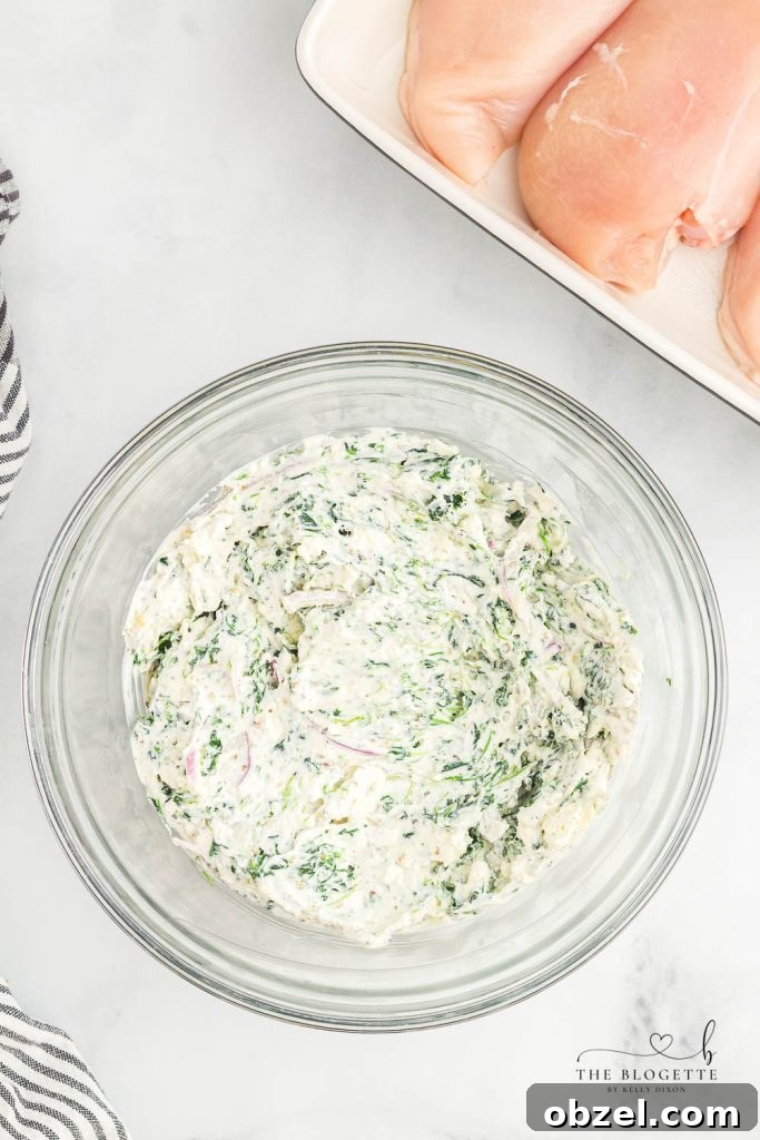 Creamy Spinach Dip Chicken Bake 4 Ingredients for Spinach Dip Chicken Bake