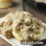 Cast Iron Skillet Sausage Gravy Recipe 6 biscuits and gravy