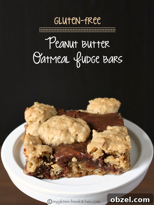 Gluten Free Peanut Butter Oat Fudge Bars 7 Gluten-free Peanut Butter Oatmeal Fudge Revel Bars- These are great for potlucks and parties!