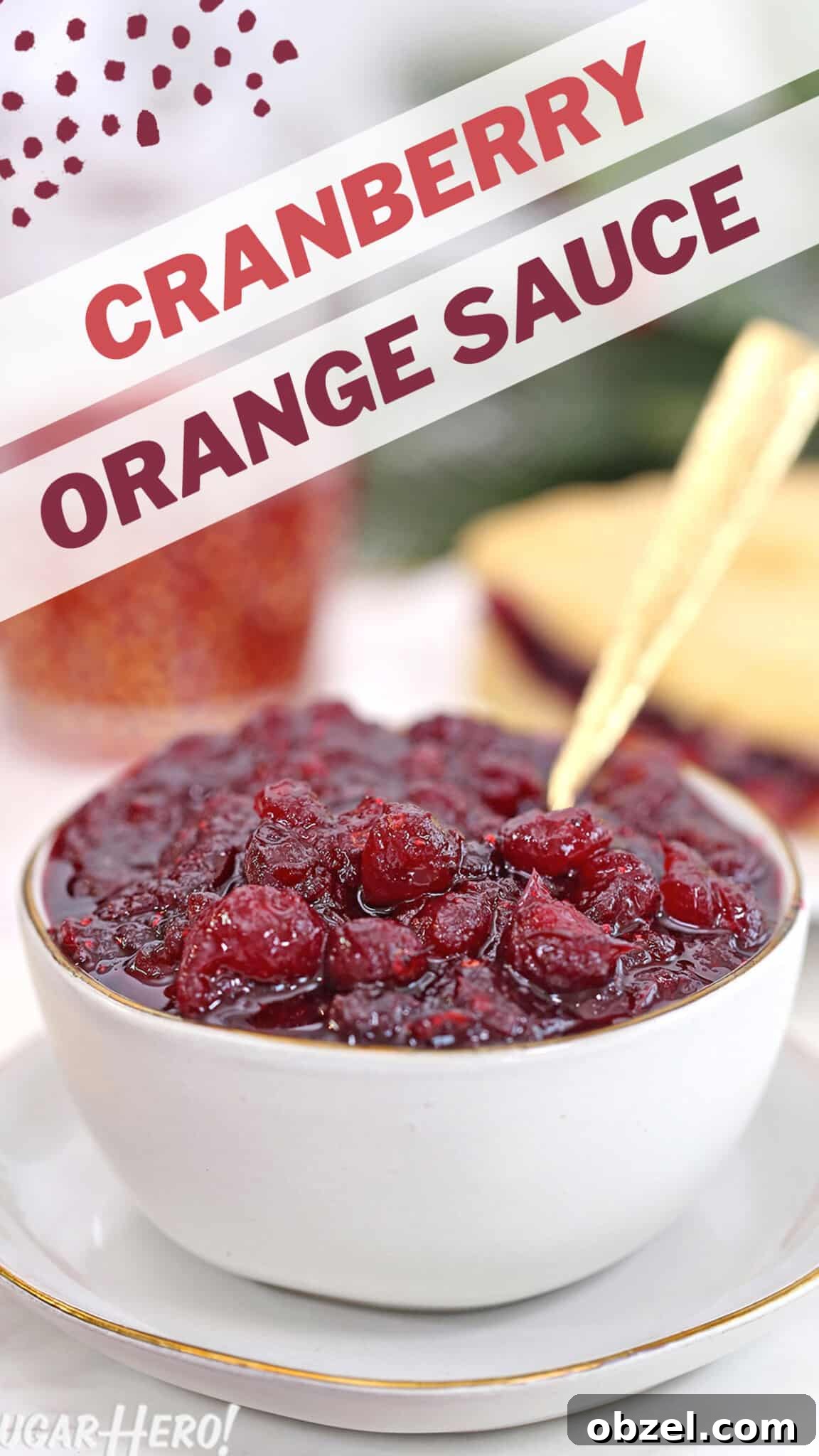 Cranberry Orange Sauce Recipe 22 Photo of Cranberry Orange Sauce with text overlay for Pinterest.