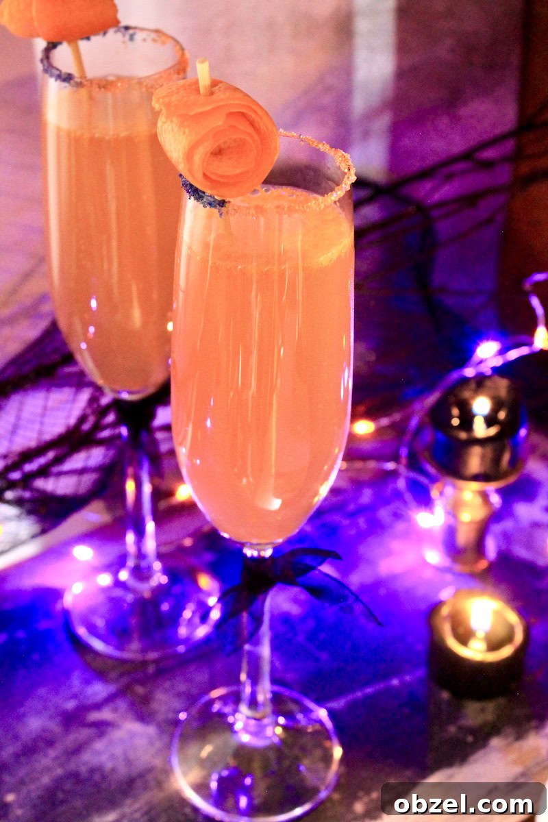 Hocus Pocus Halloween Mimosa Recipe 2 halloween mimosas