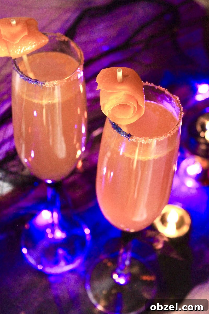 Hocus Pocus Halloween Mimosa Recipe 6 fresh orange mimosas halloween drink