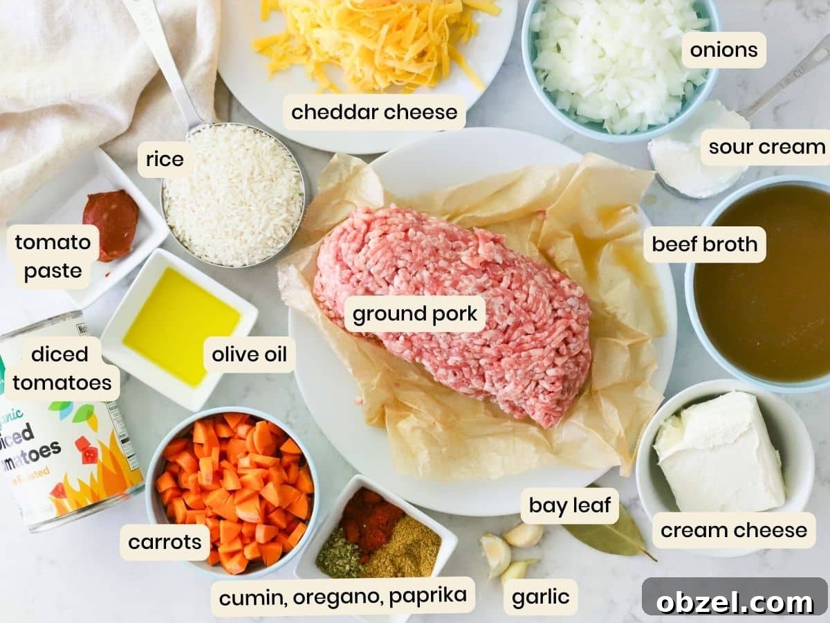 Slow Cooker Ground Pork Casserole Recipe 3 Ingredients to make a cheesy ground pork casserole in the slow cooker.