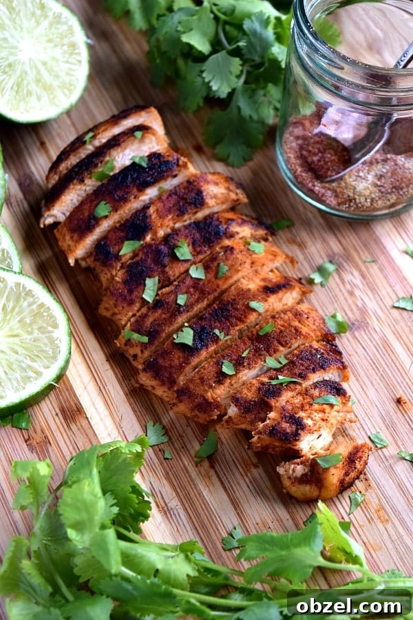 Top New Recipes on The Schmidty Wife in 2018 3 Southwest Chicken breast sliced on a cutting board