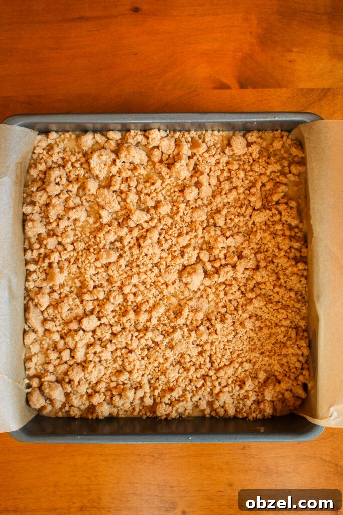 Banana Crumb Cake with Cinnamon Streusel Topping 12 Banana crumb cake before baking