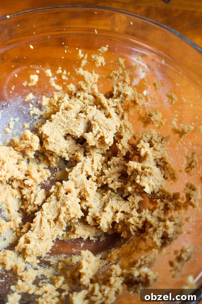 Banana Crumb Cake with Cinnamon Streusel Topping 7 Banana cake batter in mixing bowl