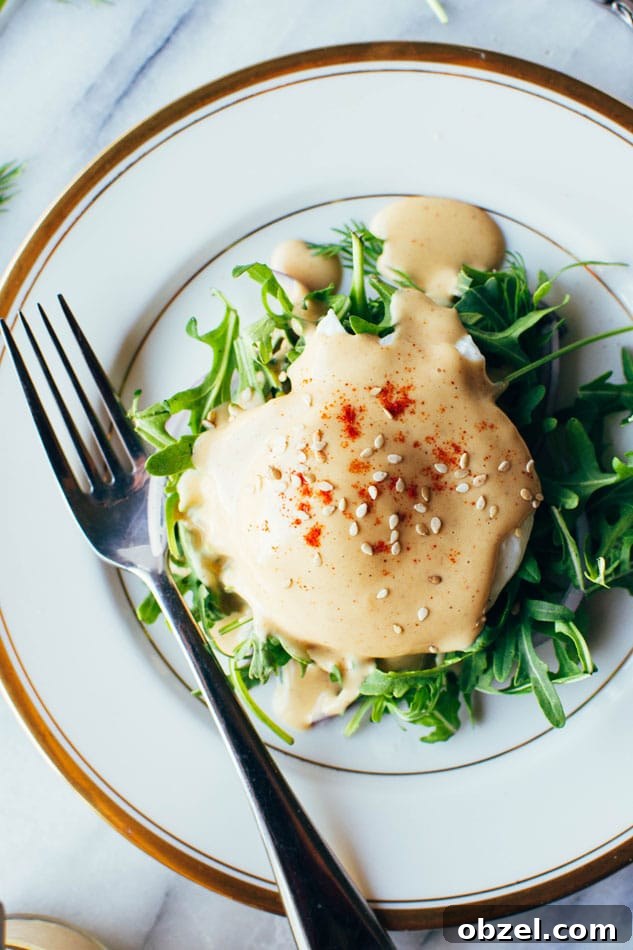 Paleo Dairy Free Tahini Hollandaise Sauce 6 Easy dairy free tahini hollandaise sauce made in a blender with rich flavor and a smooth texture.