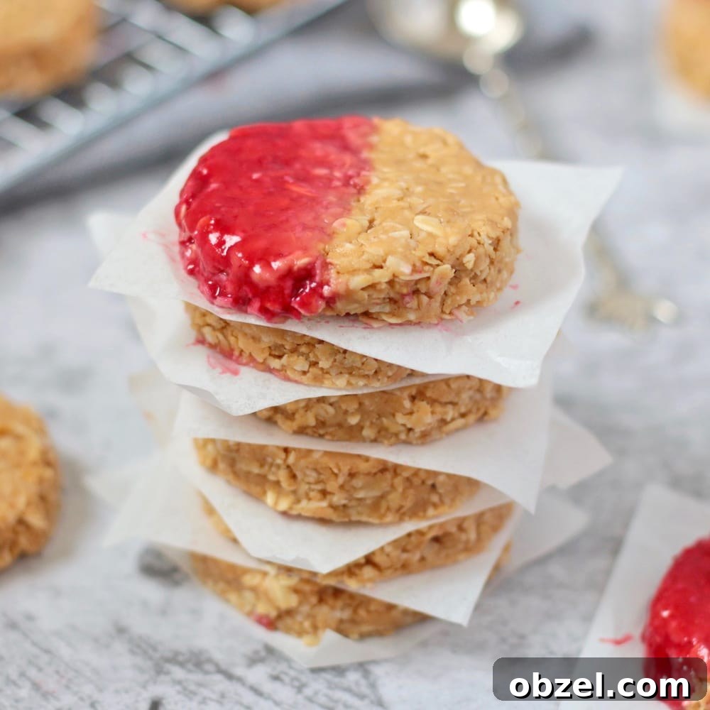 No Bake Peanut Butter Oatmeal Cookies Vegan and Gluten Free 2 Stack of Peanut Butter Cookies