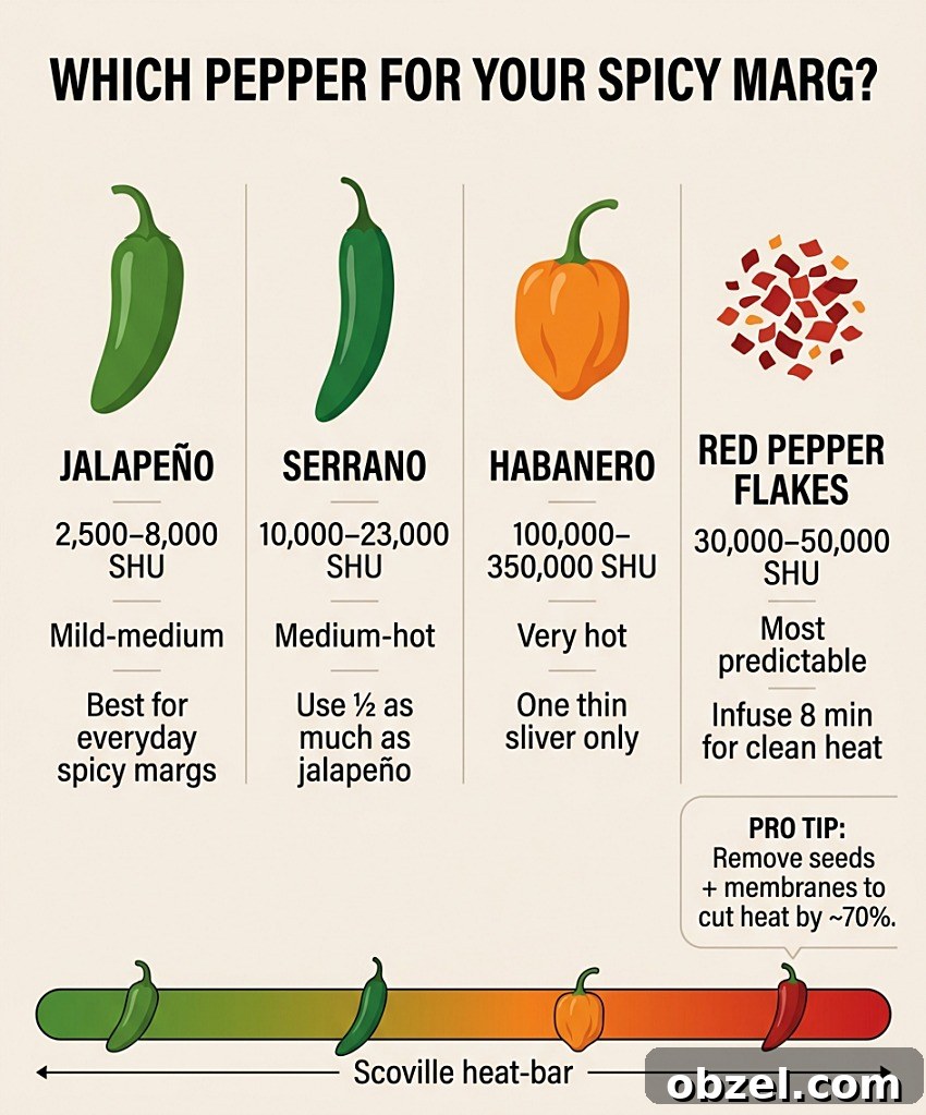 5-Minute Spicy Jalapeno Margarita Recipe 2026 3 WHICH PEPPER FOR YOUR SPICY MARG?