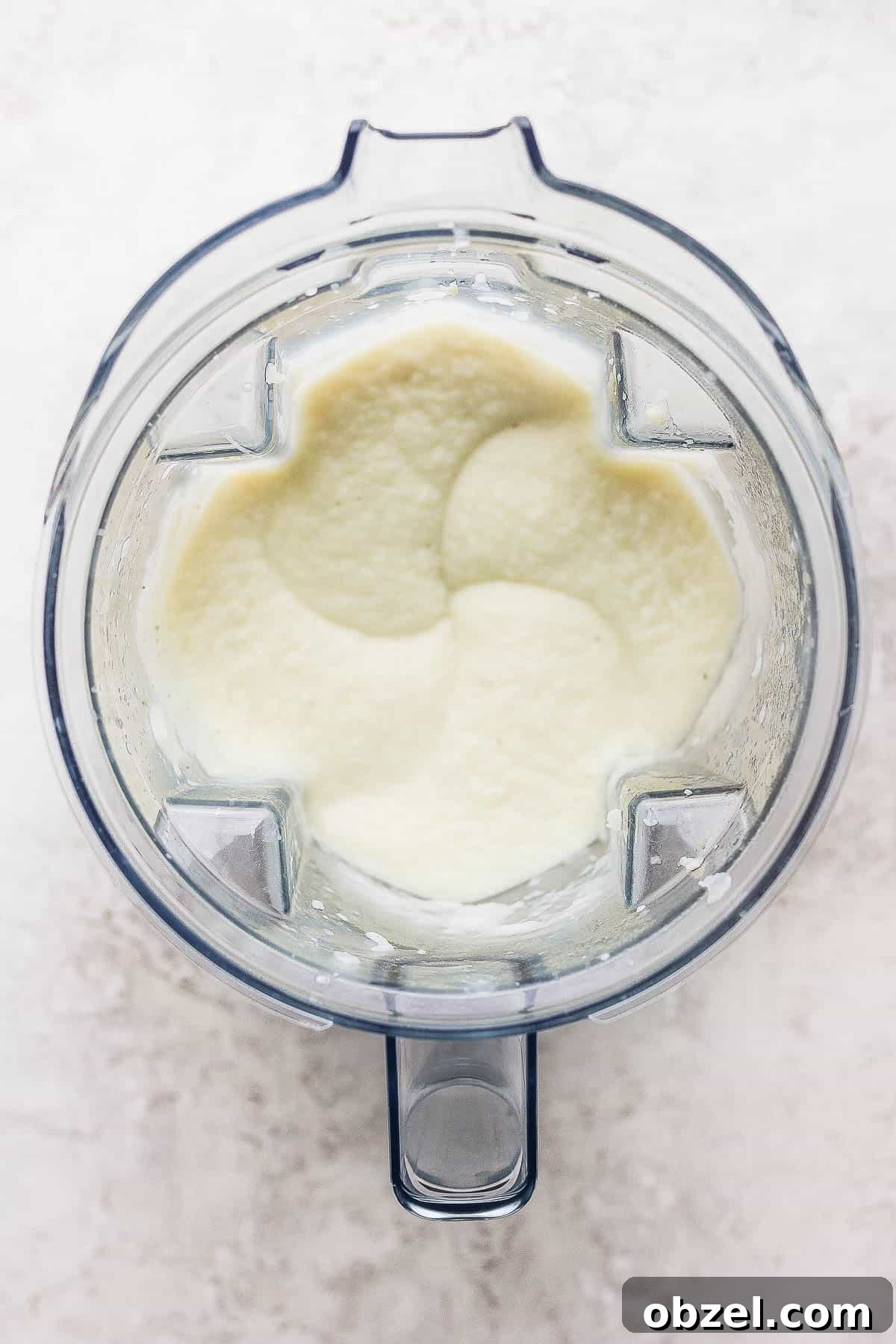Cauliflower mash in a blender.