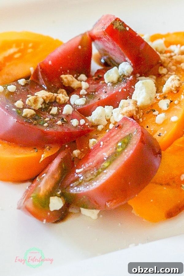heirloom tomato salad pin image