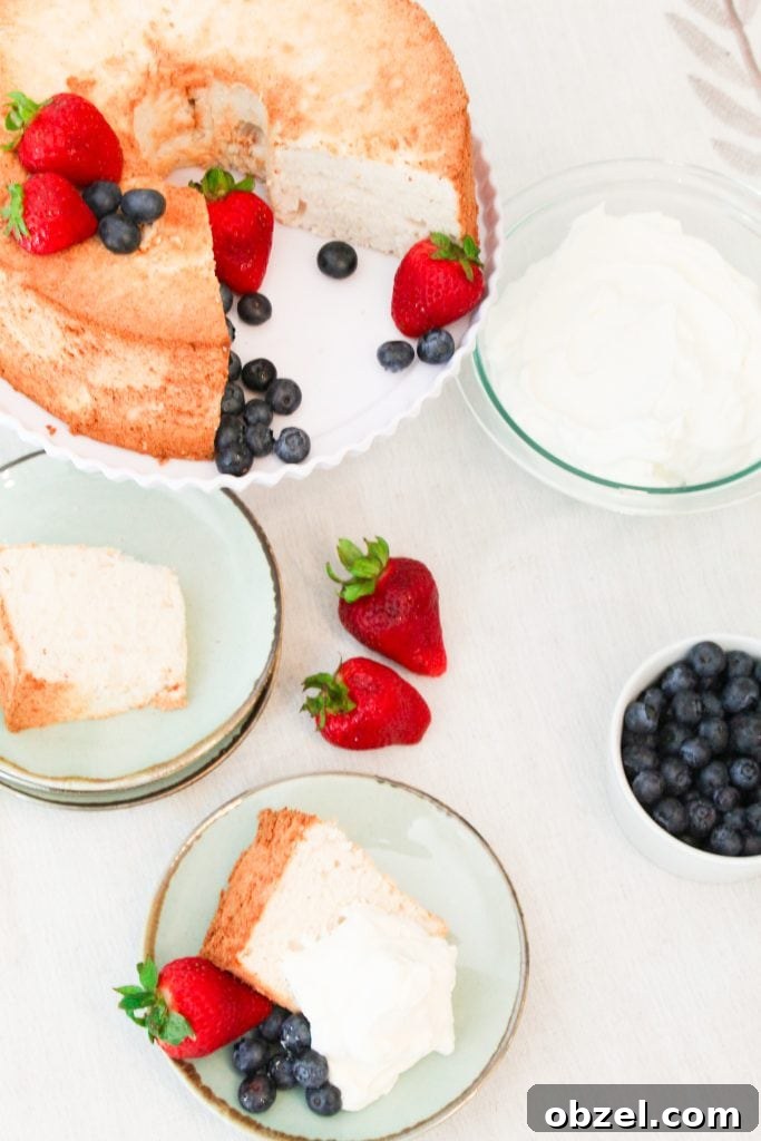 Fluffy Gluten Free Angel Food Cake Recipe 7 Angel food cake with berries and whipped cream