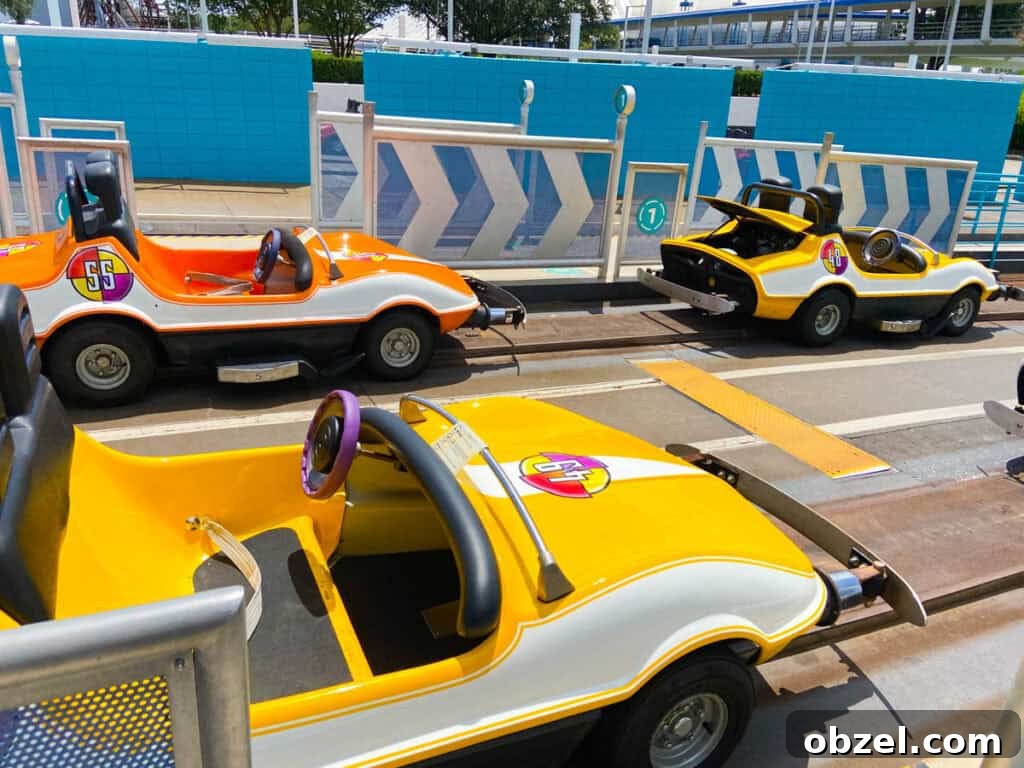 Tomorrowland Speedway at Magic Kingdom Guide 3 cars you can ride at Tomorrowland Speedway.