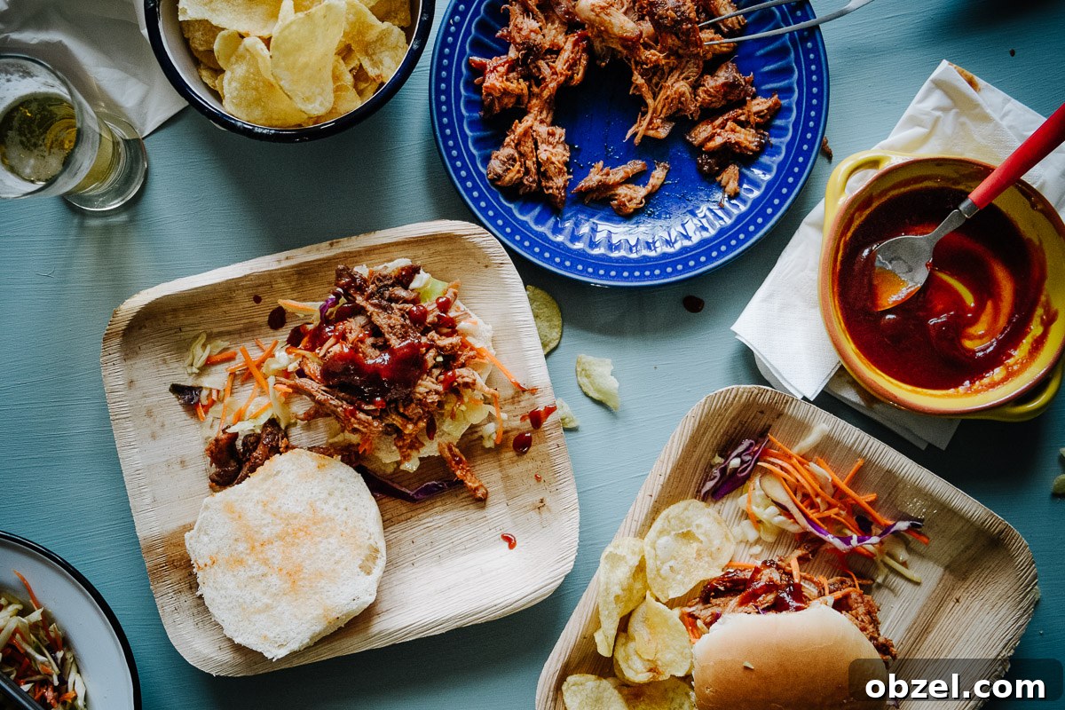 BBQ Pulled Pork Sandwiches with Tangy Slaw 7 pulled pork sandwiches bourbon bbq sauce