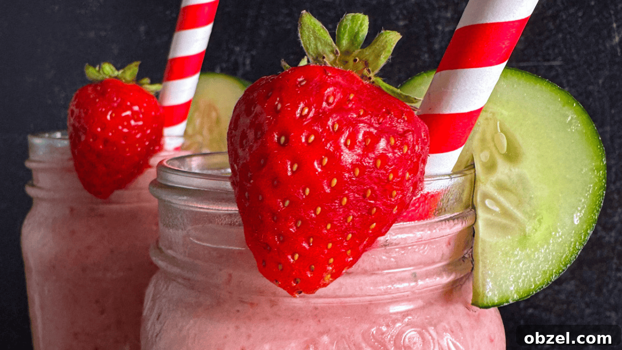 10 Creamy Smoothie Recipes to Recharge Your Day 8 strawberry cucumber smoothie