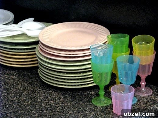 Tinker Bell Tea Party: Decorations, Games and Treats 5 stack of small plates and cups for party
