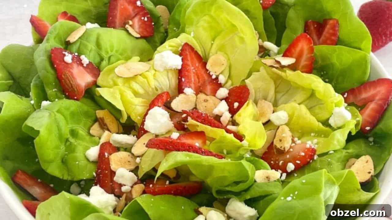 Strawberry Butter Lettuce Salad