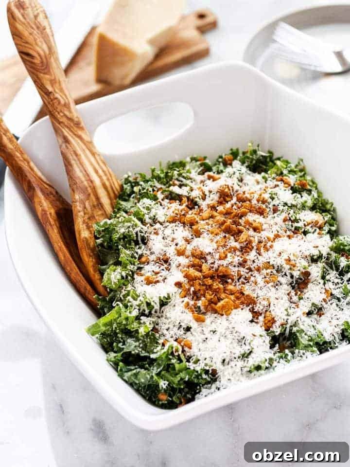 Kale Tahini Caesar Salad