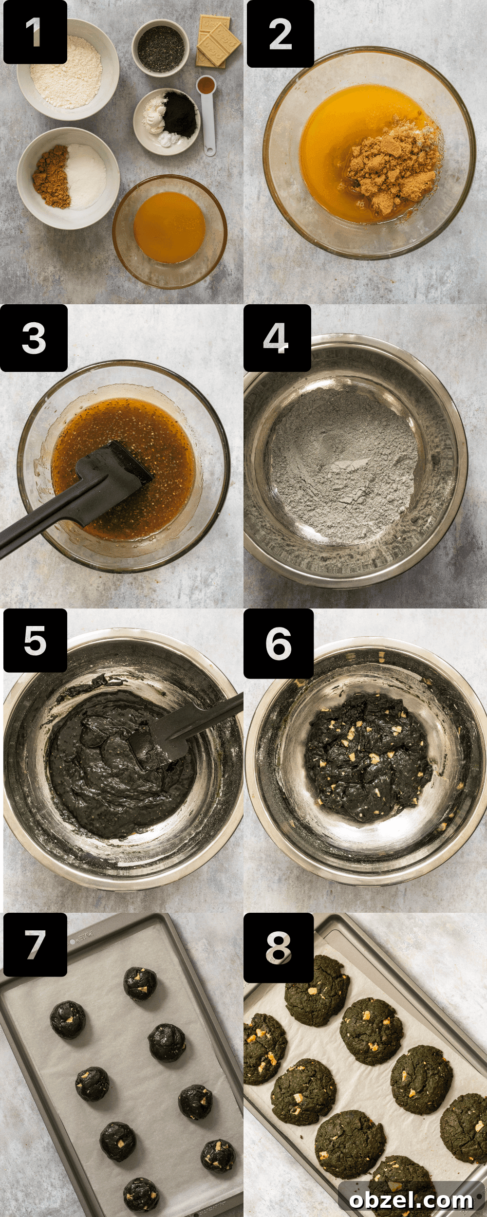 Spirulina Cookies Recipe with a Vibrant Green Superfood Twist 3 Process shots of making spirulina cookies.