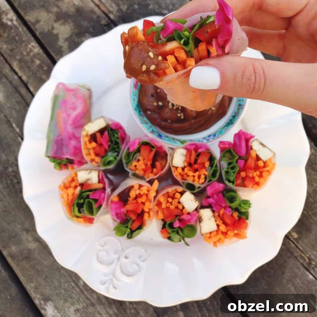 fresh spring rolls with vegetables