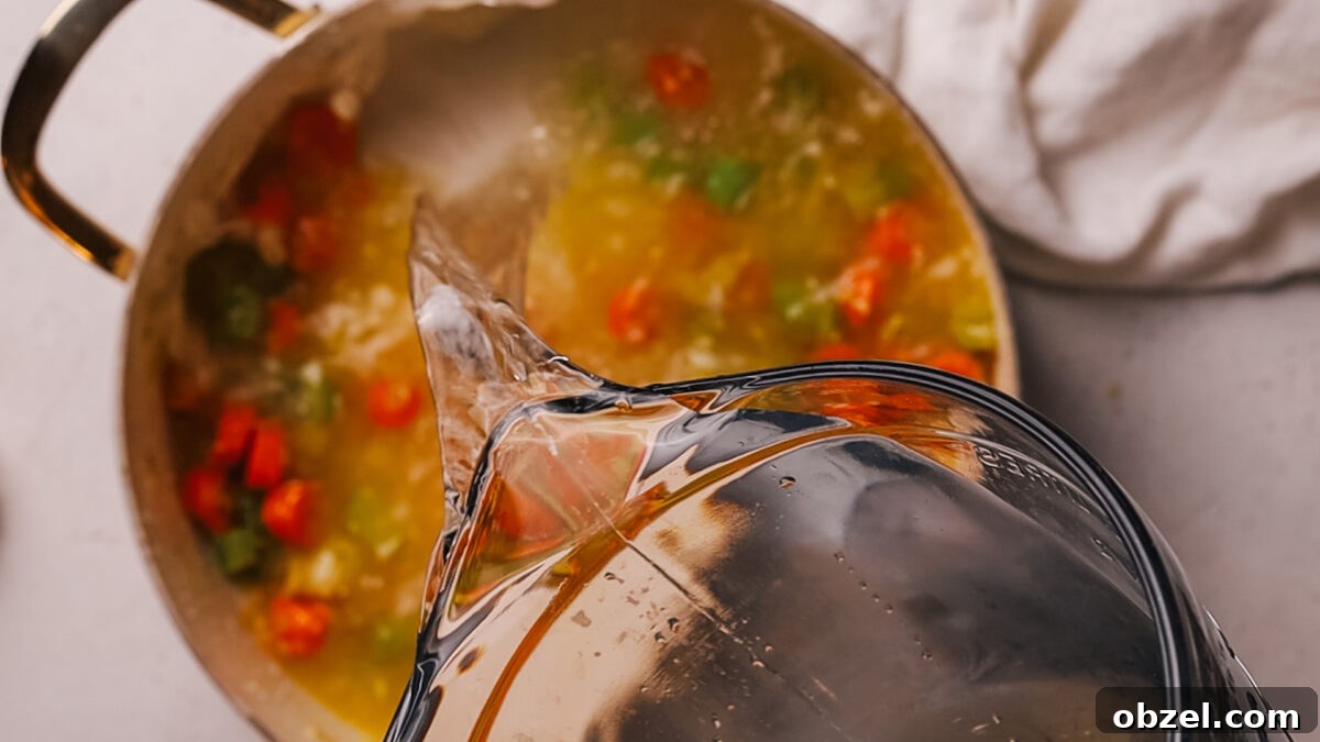 Step 2 for making ham bone soup