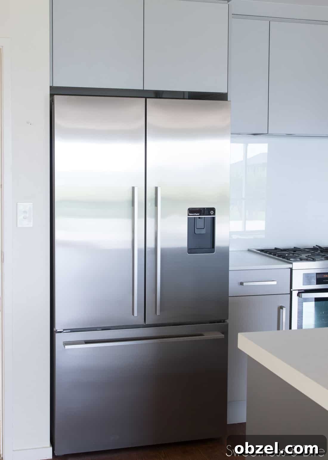 Kitchen Renovation and New Cake Pantry Reveal 12 A 900mm wide Fisher and Paykel french door fridge.
