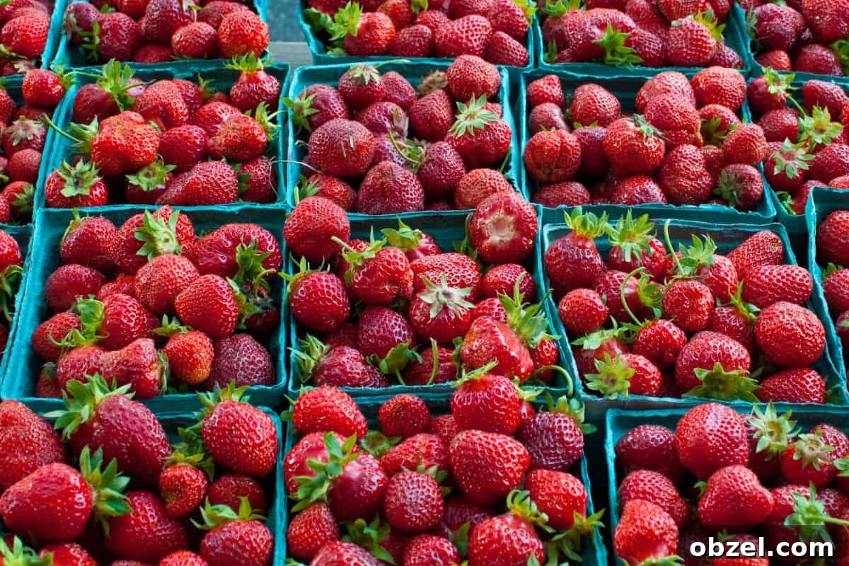 Homemade Strawberry Puree for Babies 6 fresh strawberries in cardboard containers