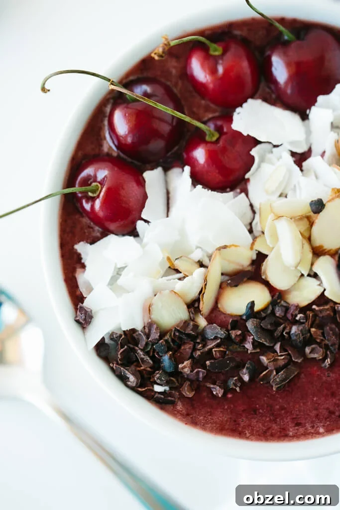 (gluten-free) Dark Cherry Smoothie Bowl