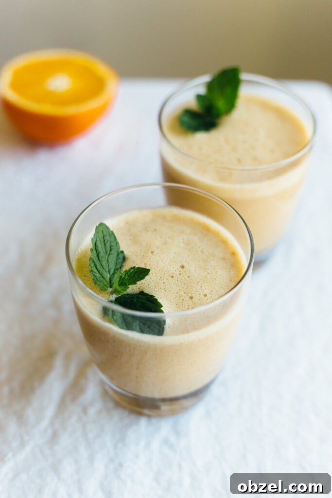 Almond orange smoothie. A great dairy-free, breakfast smoothie.