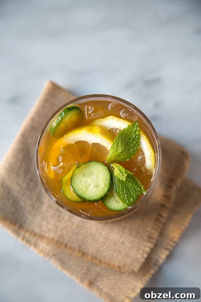 Summer Pimms Cup Cocktail Recipe 7 Summer Pimm's Cup with cucumber mint lemonade