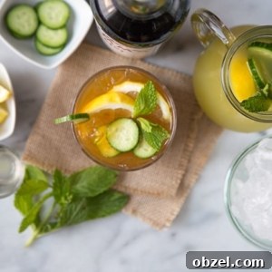 Summer Pimms Cup Cocktail Recipe 9 Summer Pimm's Cup with cucumber mint lemonade