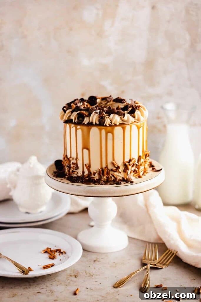 Butterscotch cake with butterscotch drips