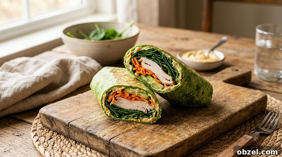 40+ Quick, Filling Lunch Ideas for Work in 2026 11 Turkey Hummus Veggie Wrap