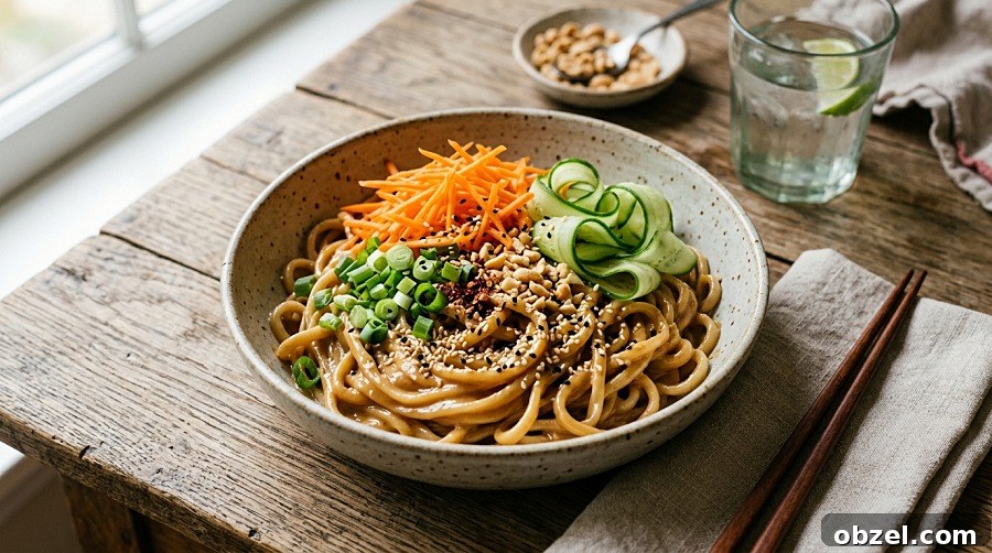 40+ Quick, Filling Lunch Ideas for Work in 2026 5 Cold Sesame Peanut Noodle Bowl