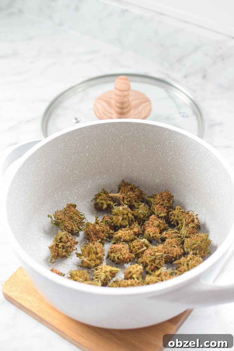 Decarboxylating CBD Flower: Lab-Tested Method and Results 8 A picture of an oven-safe baking dish with decarboxylated cannabis inside.