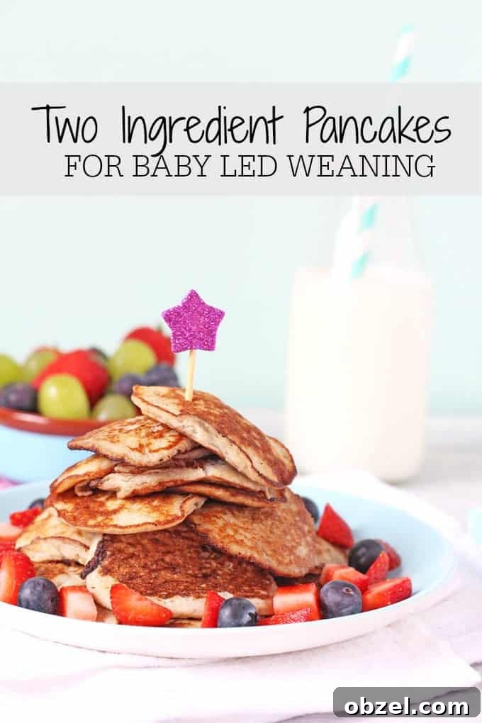 Confetti Sprinkle Pancakes Recipe: Fluffy Party Pancake Stack 5 Two Ingredient Banana and Egg Pancakes. Great for baby led weaning and toddlers too! My Fussy Eater blog