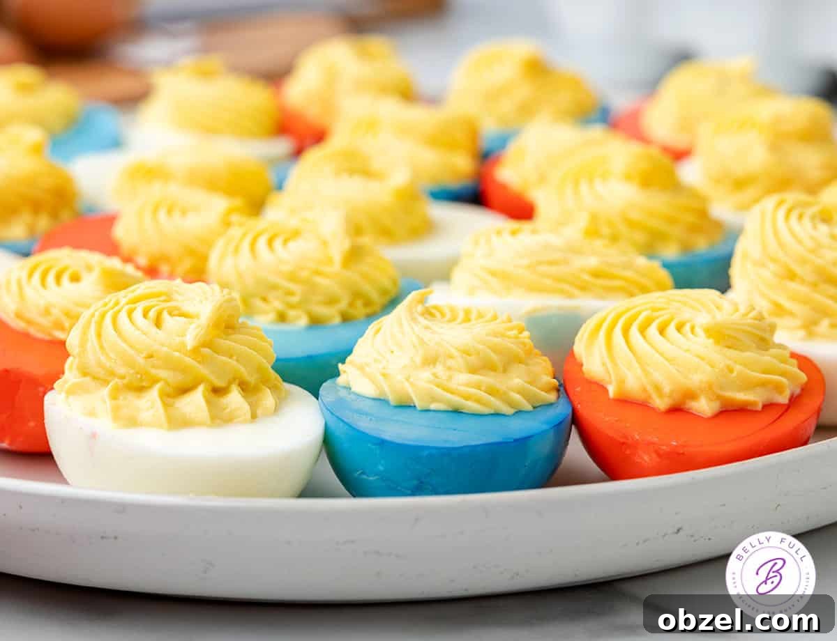 4th of July deviled eggs