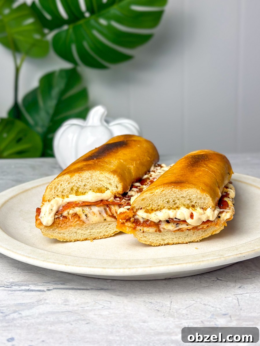 Pepperoni Pizza Sandwich Recipe with Mozzarella 2 pizza sandwich