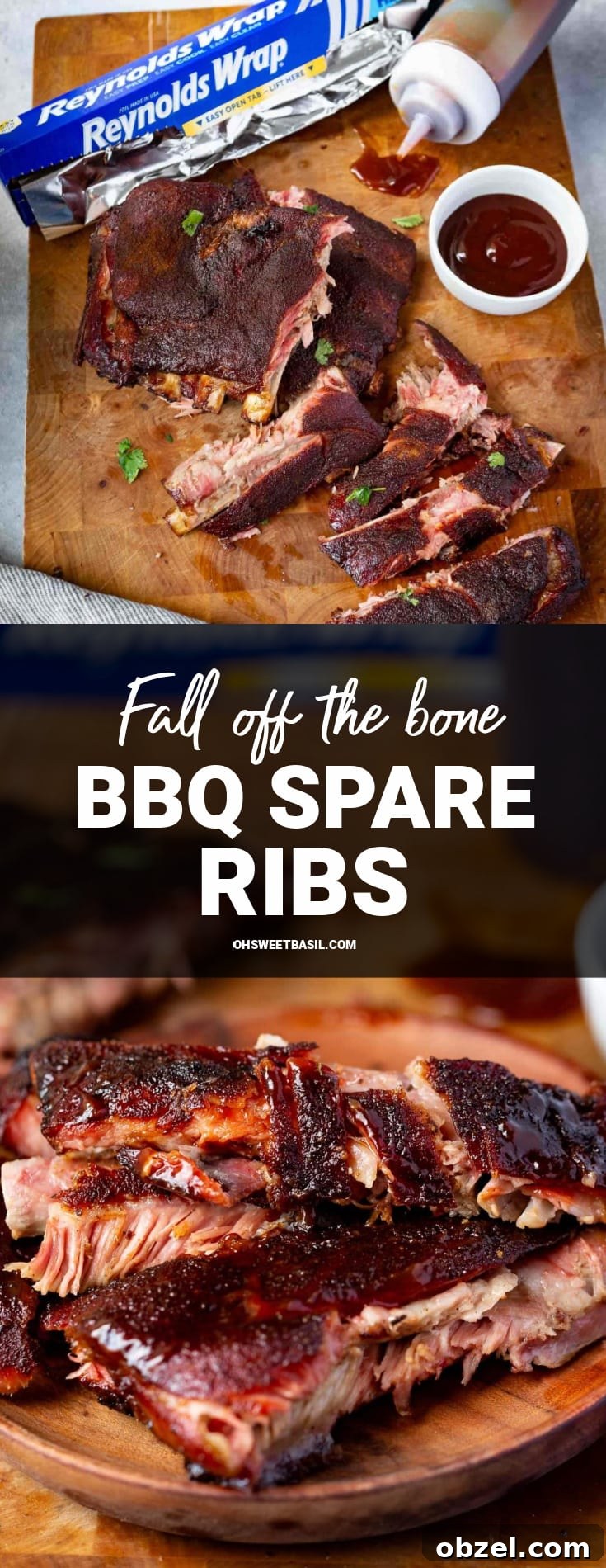 Fall Off the Bone BBQ Spare Ribs Recipe 3 a photo of a plate of grilled ribs coated in a dry rub