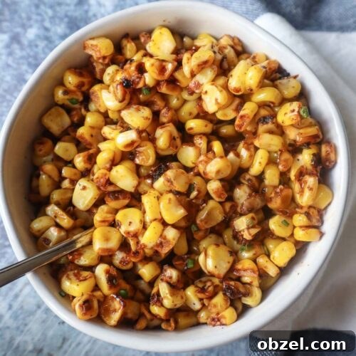 blackened corn side dish.