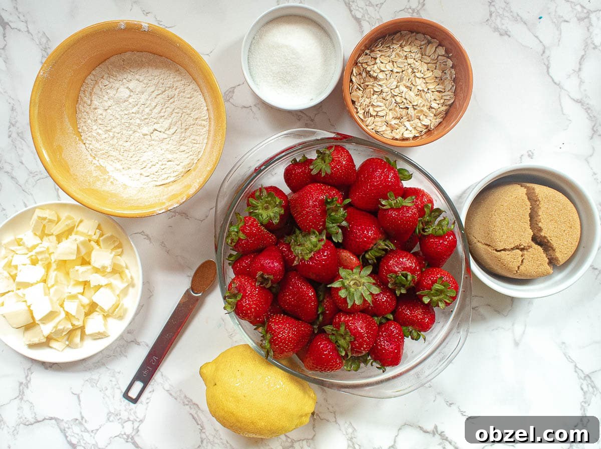 Fresh Strawberry Crisp with Buttery Oat Crumble 4 strawberry crisp easy ingredients